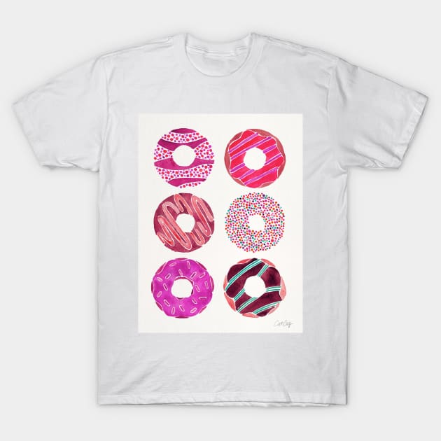 Donuts Magenta T-Shirt by CatCoq